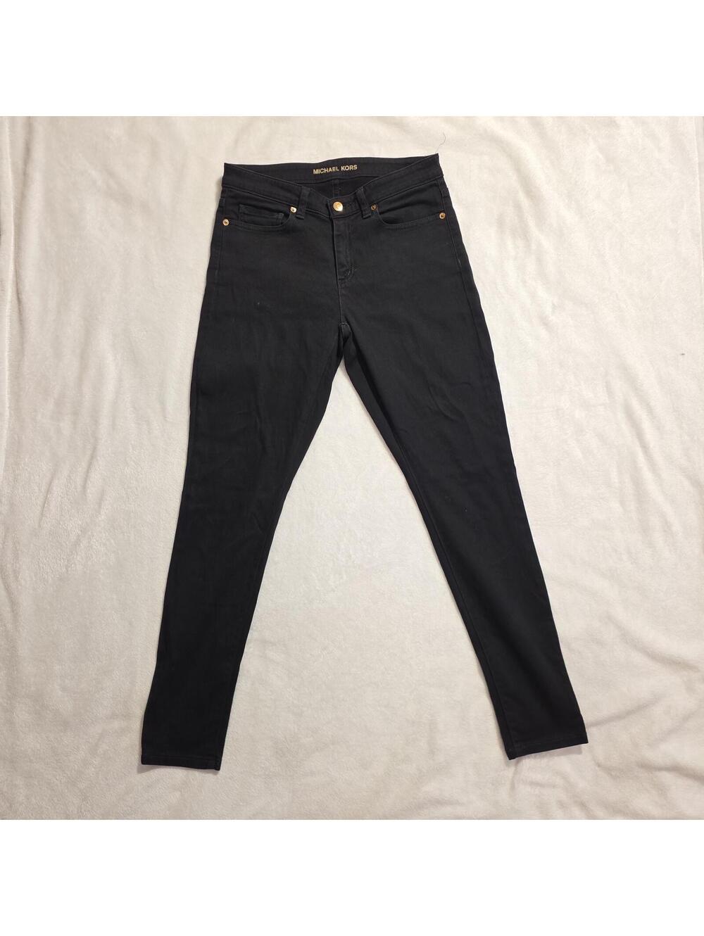 Michael Kors Izzy Skinny Black Denim Jeans Women sz 6
